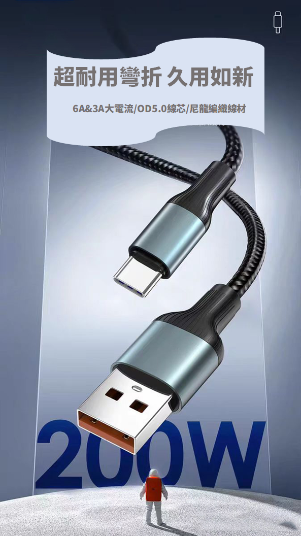 PSNY 3 IN 1 編織充電線 PS-A26