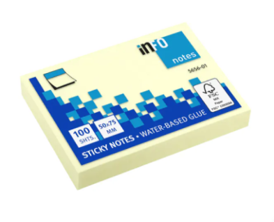 inFO No. 5656-01黃色報事貼 2" x 3"