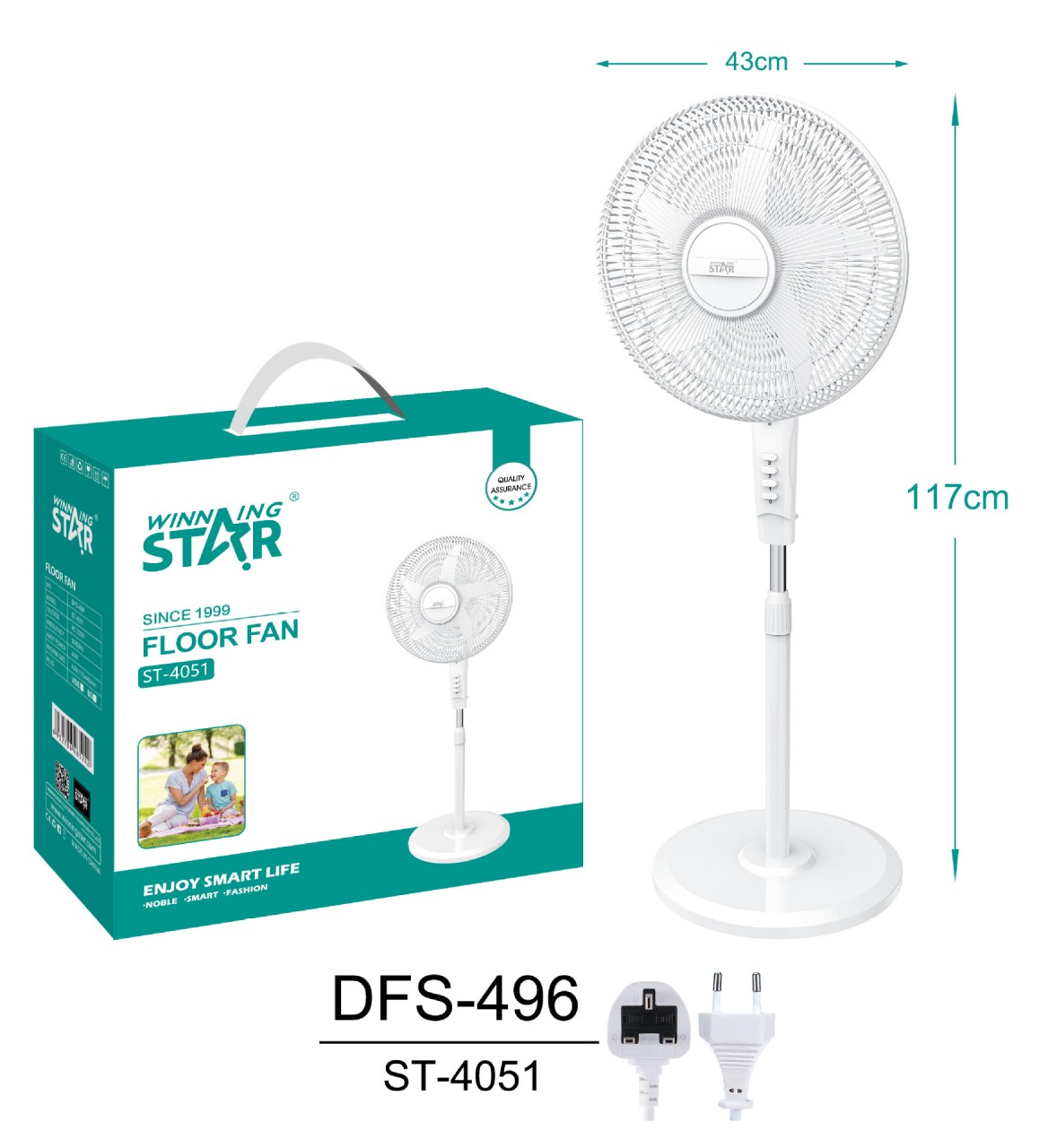Winning Star 16吋 搖頭式落地式電風扇 ST-4051