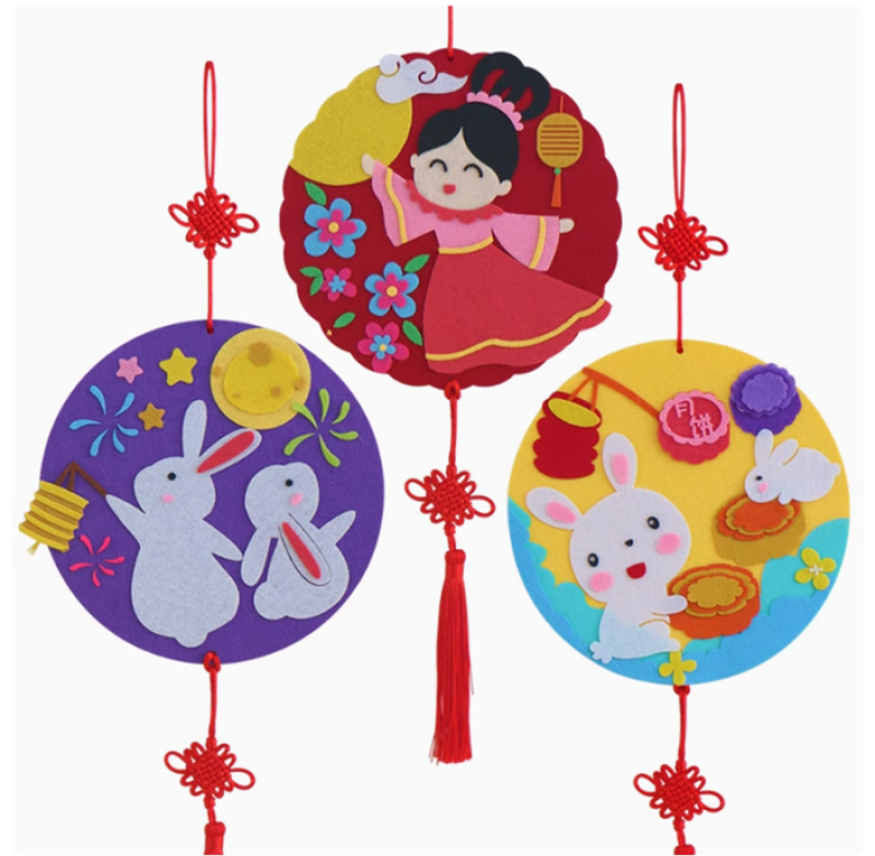 中秋節手作diy不織布掛件~~歡迎訂購~~