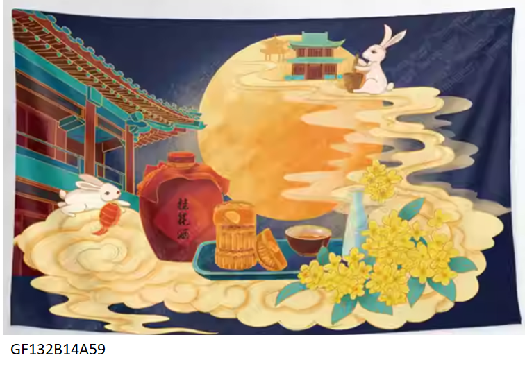 中秋節裝飾背景布(1)~~歡迎訂購~~