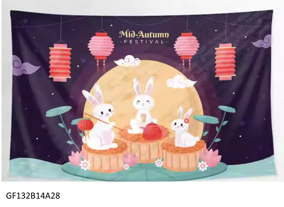 中秋節裝飾背景布(2)~~歡迎訂購~~