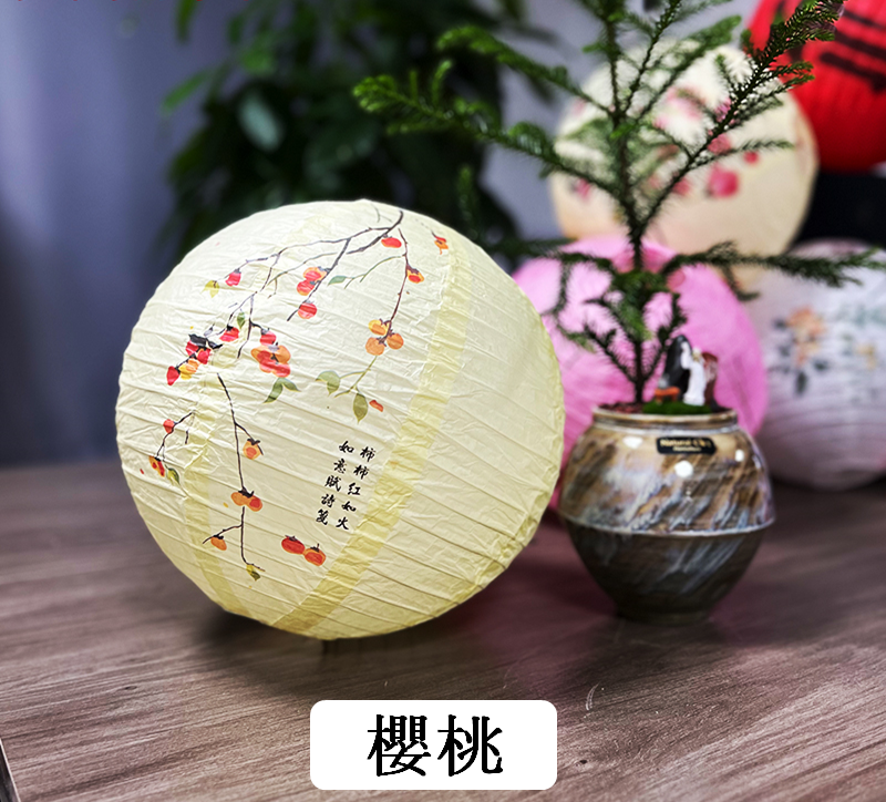 中秋節中國風圓形花草古風紙燈籠~~歡迎訂購~~