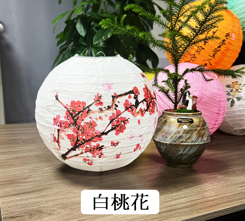 中秋節中國風圓形花草古風紙燈籠~~歡迎訂購~~