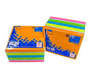inFO No.5654-51 ( 3" x 3") 混色黏貼報事便條 450張/1包