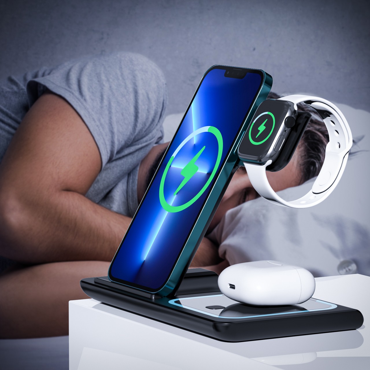 Ven-Dens 3合1無線充電器