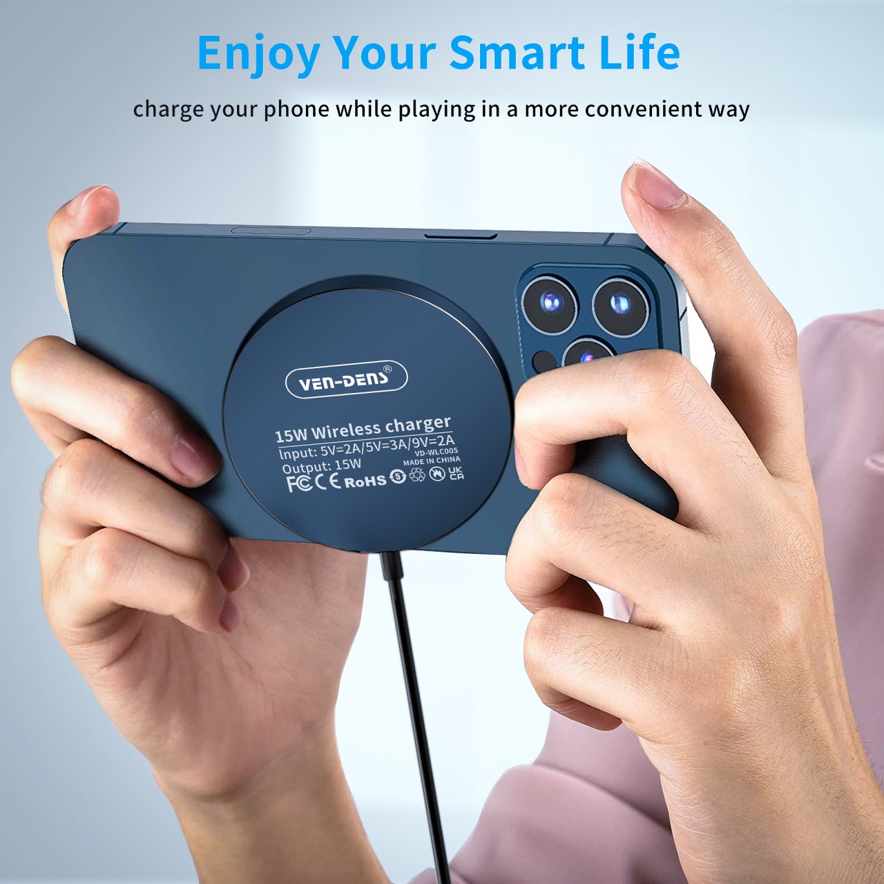 Ven-Dens USB-C 磁吸無線充電線15W