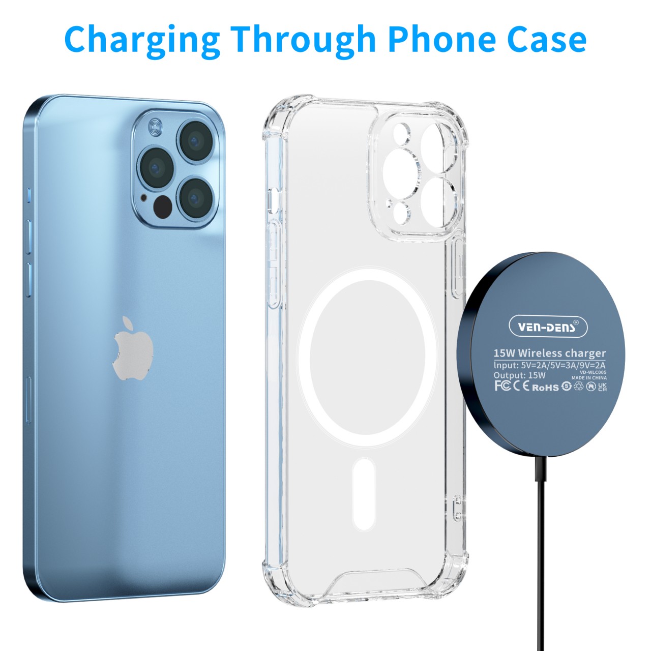 Ven-Dens USB-C 磁吸無線充電線15W