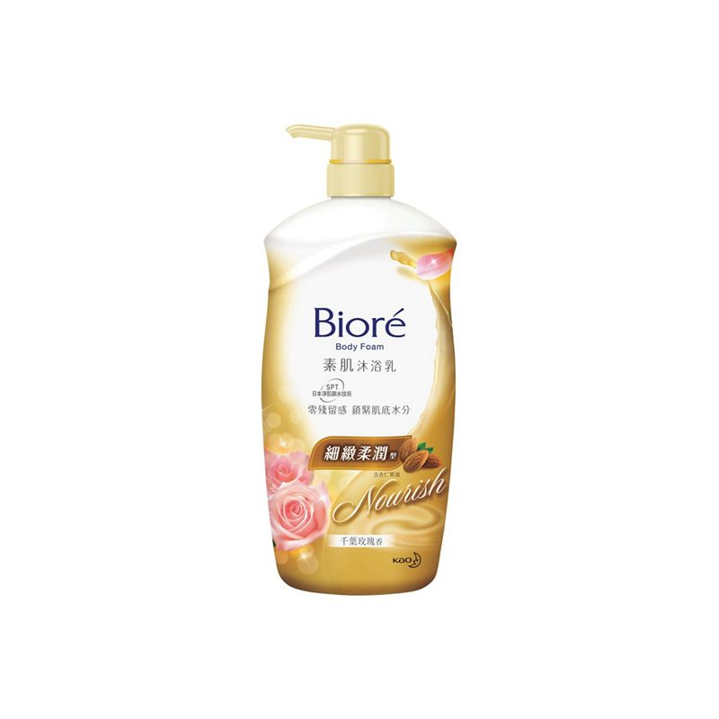碧柔素肌沐浴乳细致柔潤型 1000ml(玫瑰香)（金色）