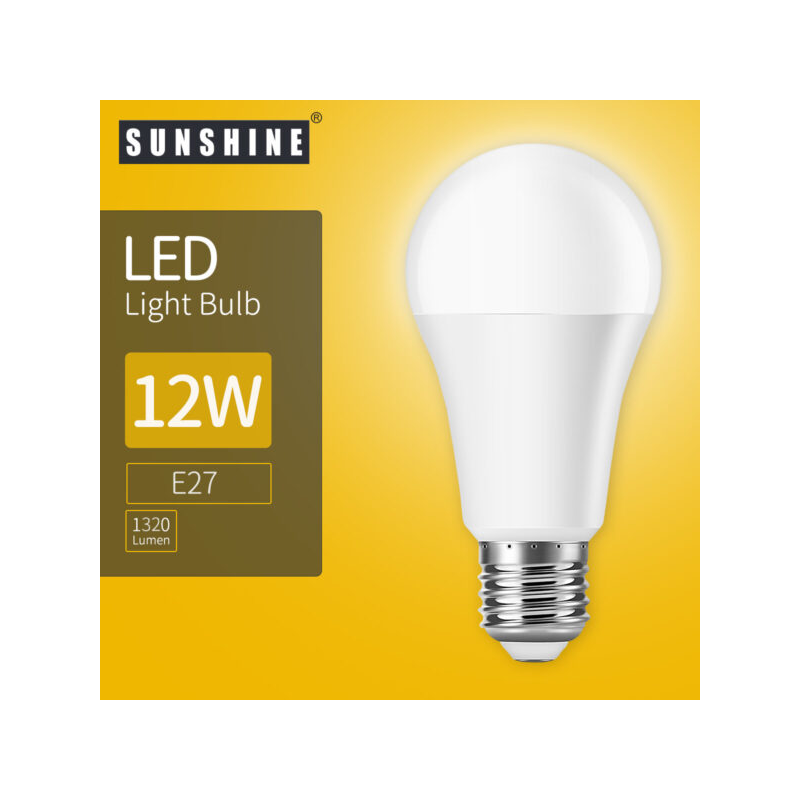 Sunshine LED 灯胆 E27/12W 3000K 大螺头 (黃光)