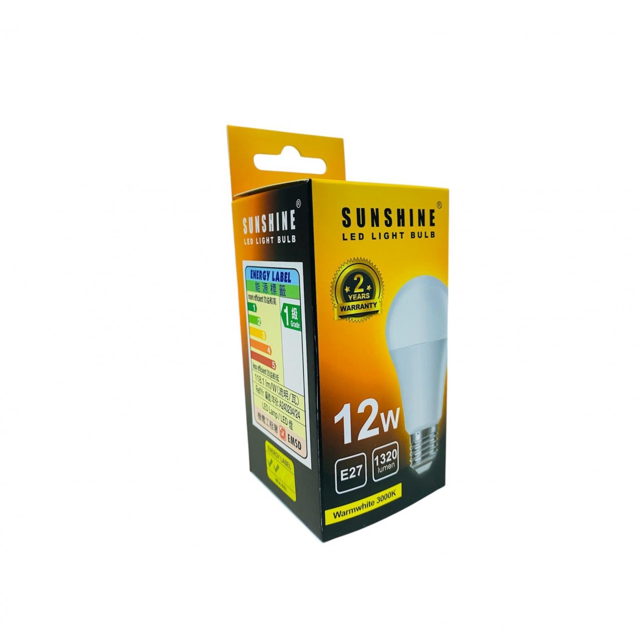 Sunshine LED 燈膽 E27/12W 3000K 大螺頭 (黃光)