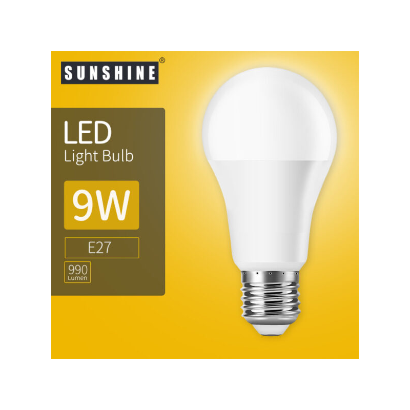 Sunshine LED 灯胆 E27/9W 3000K 大螺头 (黃光)