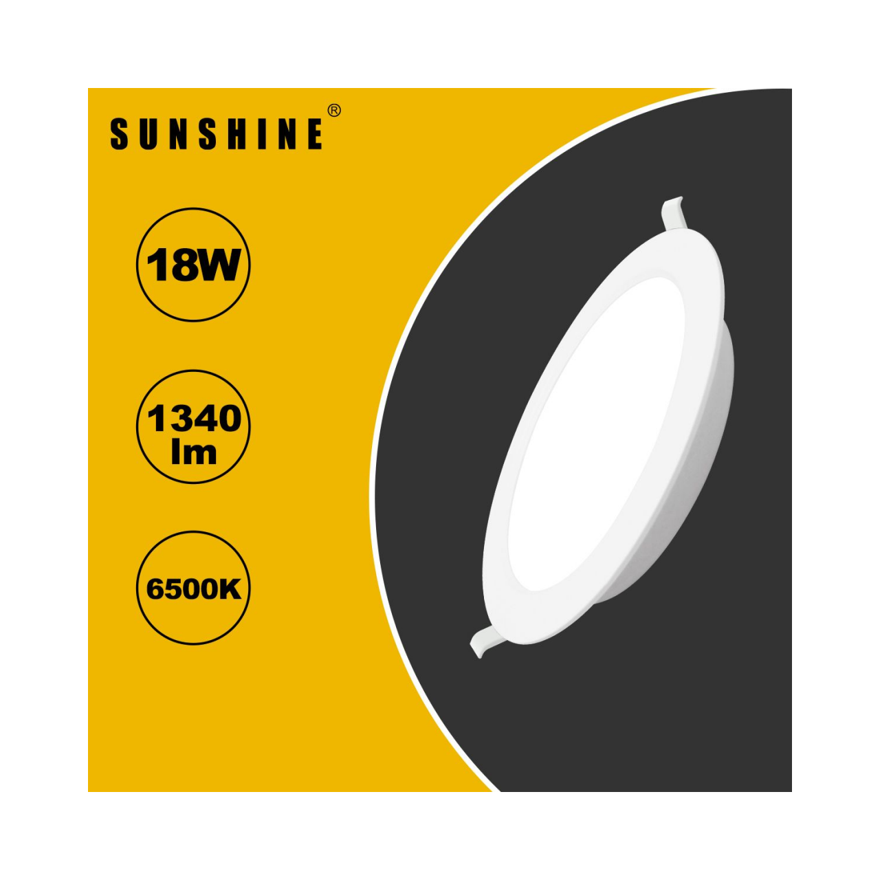 SUNSHINE 一體化超薄LED筒燈 18W 6500K(LDLG-18D) 白光