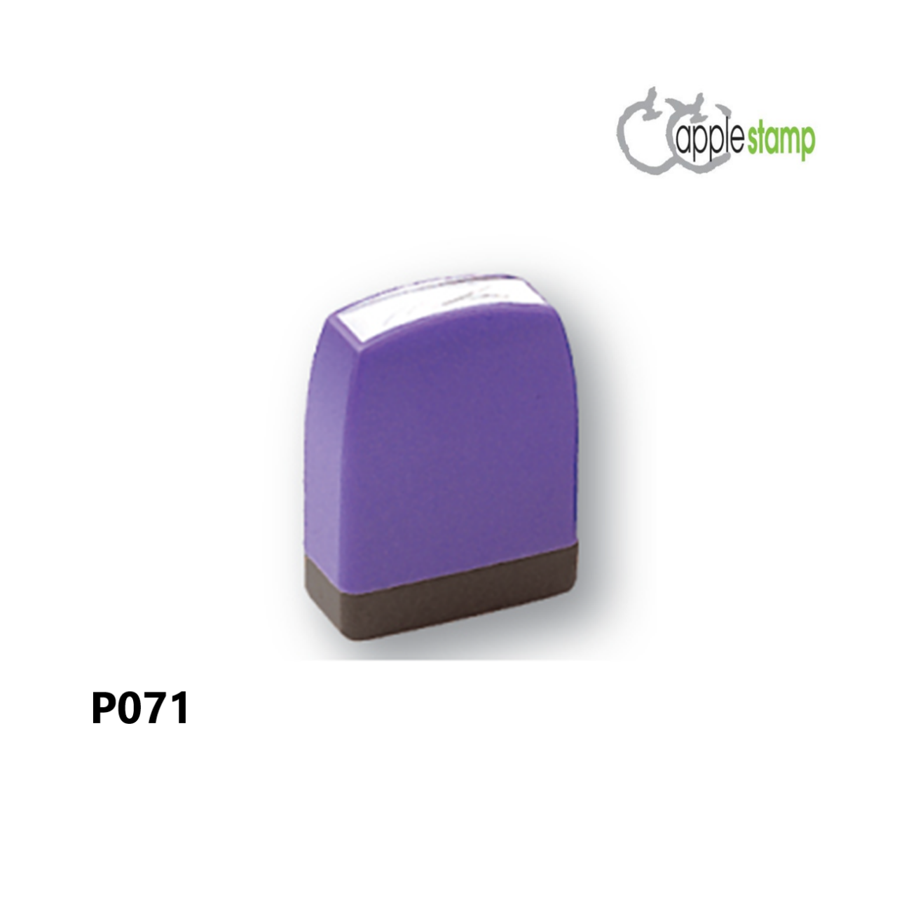 P071 Apple Pre-inked Stamp 6.4 x 23.0 mm