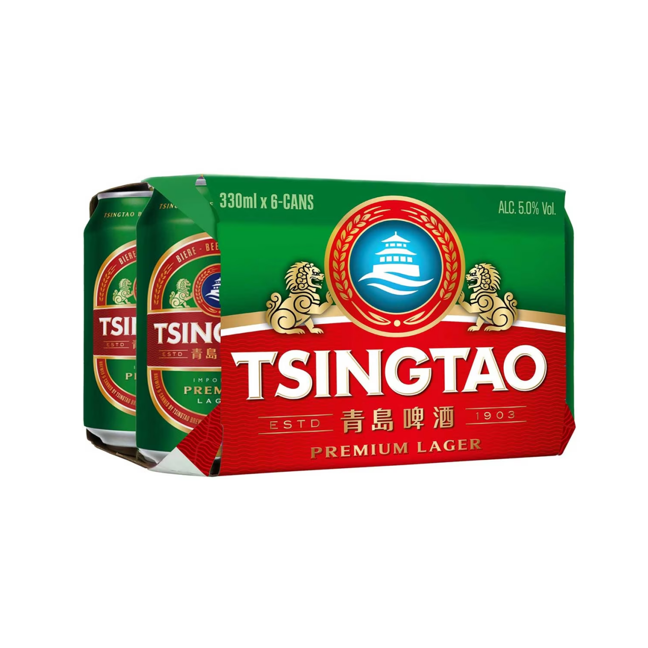 青島罐裝啤酒 330ml x 6罐