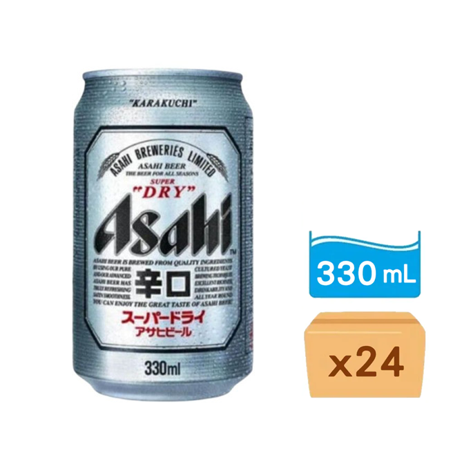ASAHI 朝日罐裝啤酒 330ml x 24罐 [原箱優惠]
