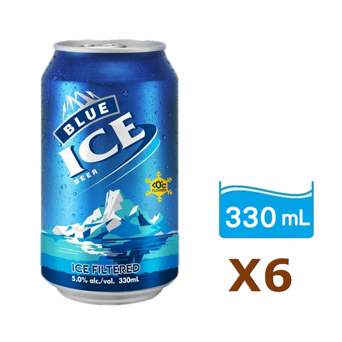 藍冰罐裝啤酒 330ml x 6罐