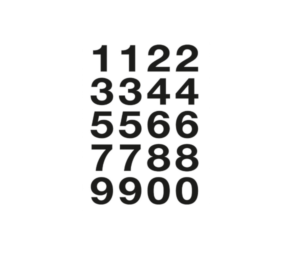 Herma  4136 数字贴纸(黑字) 0-9