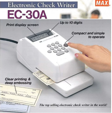 Max EC-30A 電子支票機