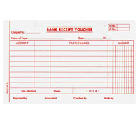 英文會計存票 <1785A> Bank Receipt Voucher