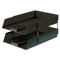 Deluxe Plastic Document Tray / F4 Size U - 304 - Black