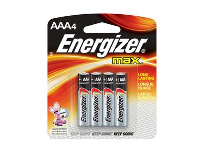 Energizer AAA Batteries 4Pcs/Pkg