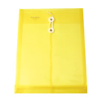 A4 Plastic Document Envelopes - Yellow