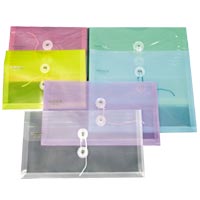 5.5寸 x 10寸 橫口透明膠公文袋
