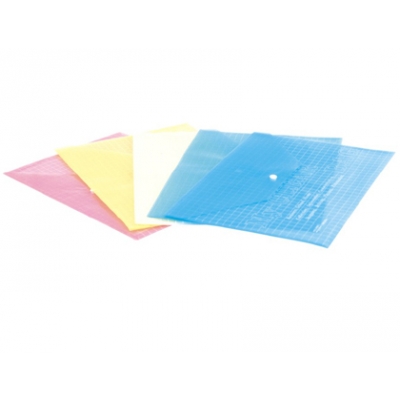 F4 Plastic Document Bags With Button / Horizontal