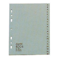 Bantex A5 <A-Z > 6204 灰色直開膠索引