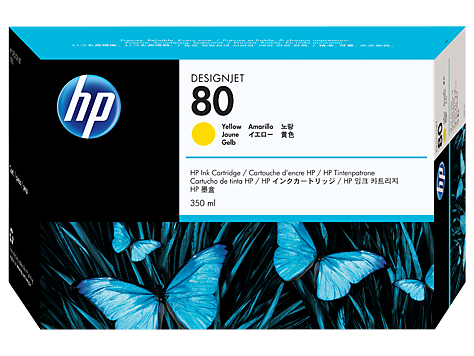 HP 打印機噴墨盒 HP C4848A-Yellow (No.80)
