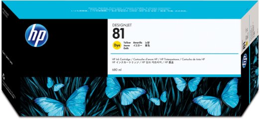 HP 打印机噴墨盒 HP C4933A-Yellow Dye (No.81)