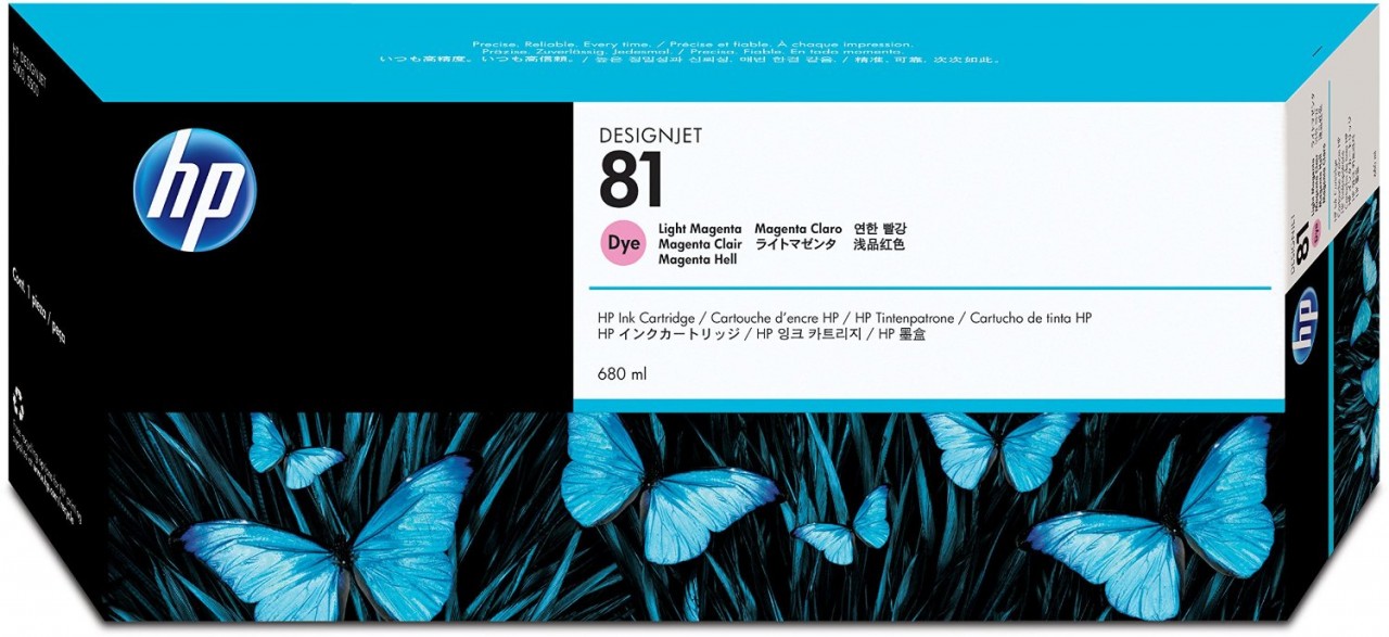 HP Inkjet Cartridge C4935A-Lt Magenta Dye (No.81)