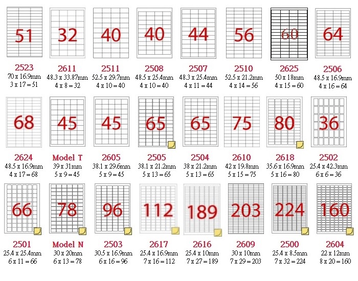 Smart 多用途標籤貼 - 2503 (30.5mm x 16.9mm) 96pcs 100Sheet
