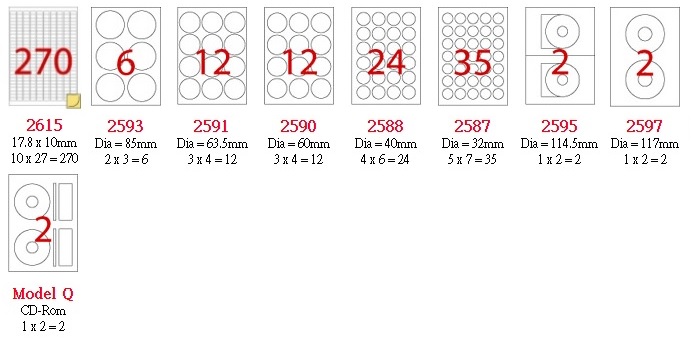 Smart 多用途標籤貼 - 2569 (105mm x 57mm) 10Pcs / 100Sheet