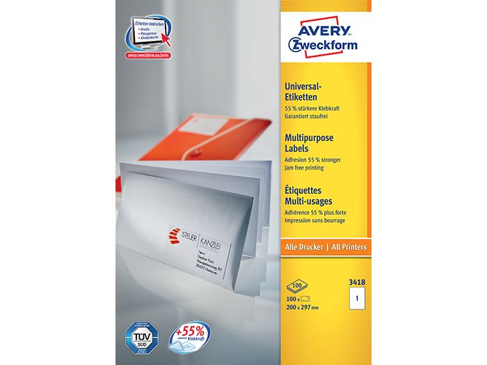 Z-Weckform Inkjet / Laser / Copier Label<White>-34