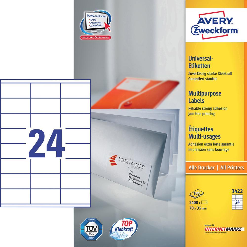 Z-Weckform Inkjet / Laser / Copier Label<White>-34