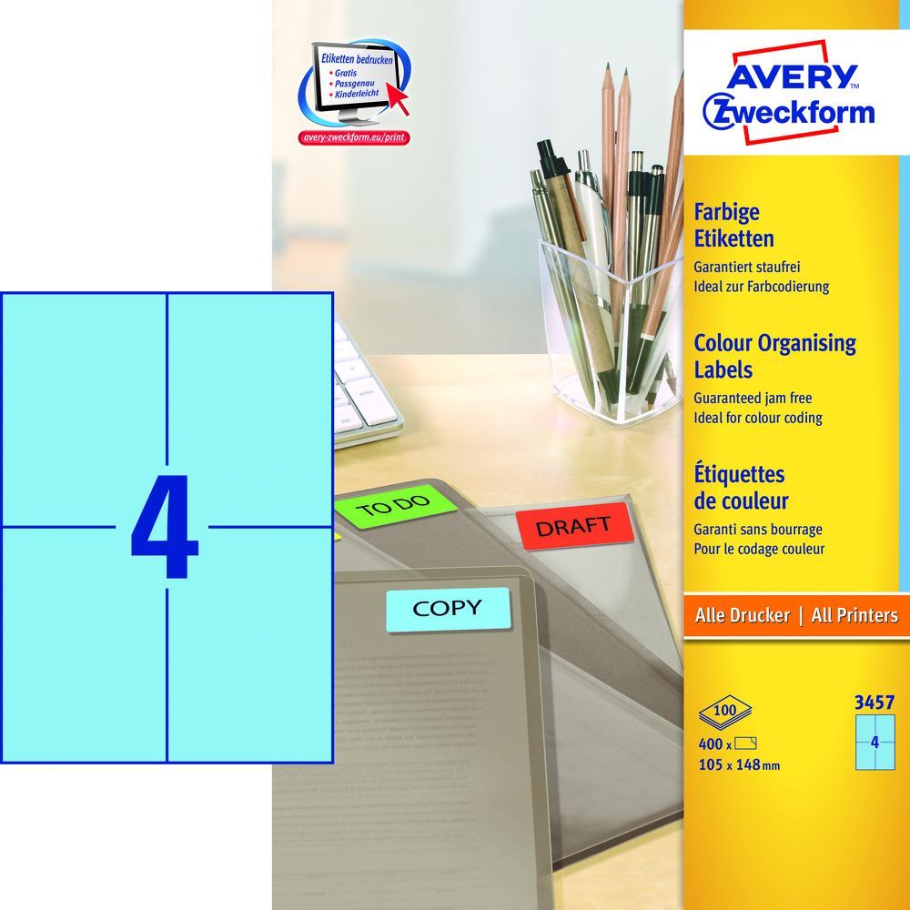 Z-Weckform Inkjet / Laser / Copier Colour Label -3