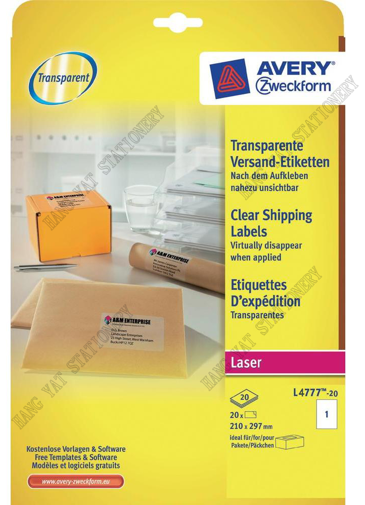 Z-Weckform Laser/Copier Semi Clear Label -4777 (21