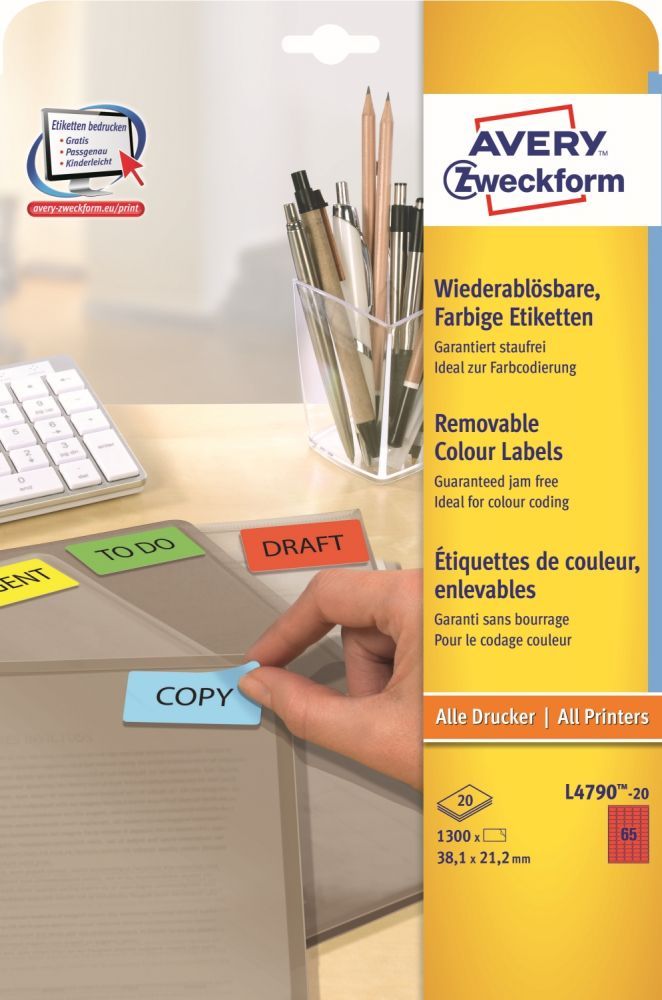 Z-Weckform 噴墨/鐳射/影印防水標籤貼 -4790 (40mm di