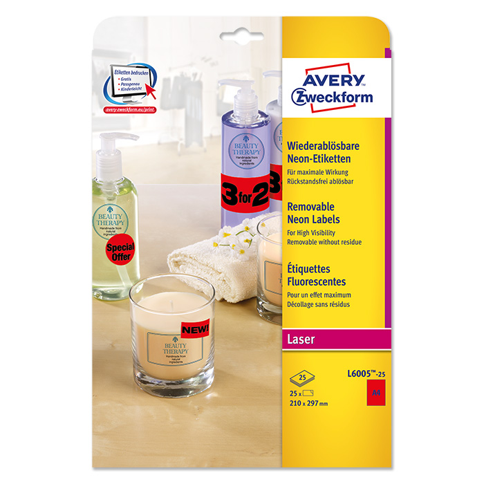 Z-Weckform 噴墨/鐳射/影印防水標籤貼 -6005 (A4 Size