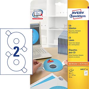 Z-Weckform 噴墨/鐳射/影印防水標籤貼 -6015 (117mm d