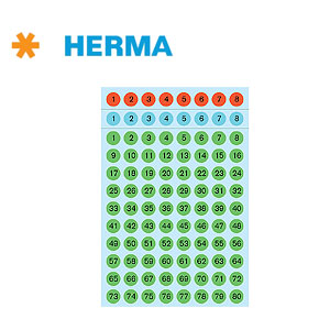 Herma No.1160 Label 4129 (8mm die) / 5Sheet / Green