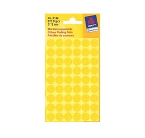 Z-Weckform 圓型顏色標籤貼 -Code 3144 (12mm) / Yellow