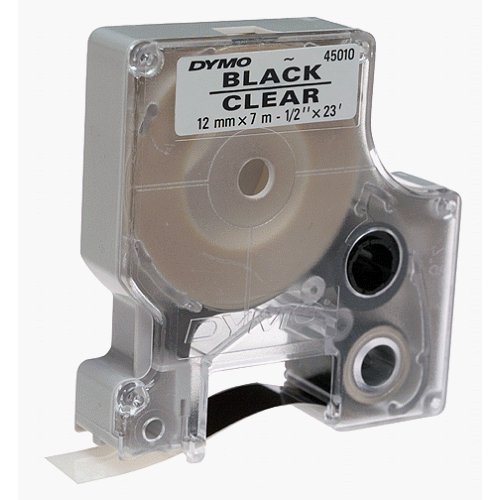 Dymo 电子塑胶标签带 45010 12mm x 7m / Black On Clear