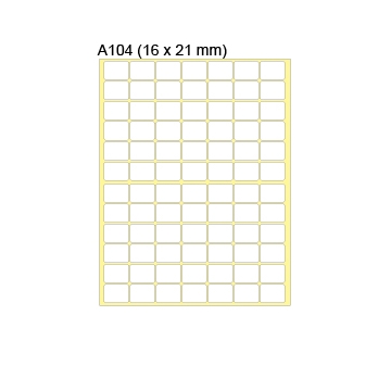 新星牌标签贴 A104 (1680pcs) 16mm x 21mm / 20張