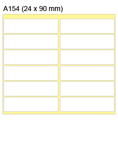 New Star White Label A154 (240pcs) 24mm x 90mm / 20Sheet