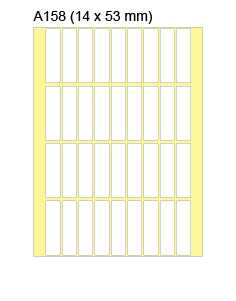 新星牌白色標籤貼 A158 (720pcs) 14mm x 53mm / 20張