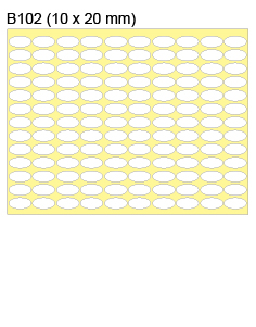 新星牌白色標籤貼 B102 (2400pcs) 10mm x 20mm / 20張