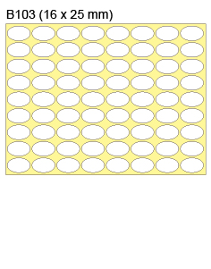 新星牌白色標籤貼 B103 (1440pcs) 16mm x 25mm / 20張